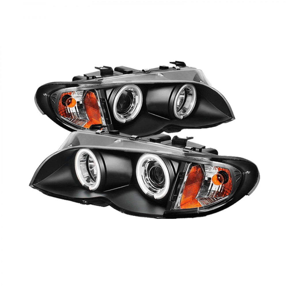 BMW E46 3-Serisi (4 Kapı Sedan/Touring) Siyah Zeminli Angel Eye Projeksiyon Far Takımı